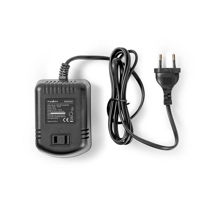 Nedis Power Converter - Mains Powered, 230 V AC 50 Hz, 75 W, Euro - Black