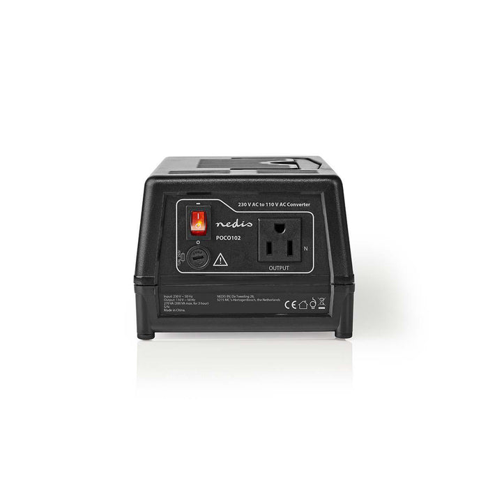 Nedis Power Converter - Mains Powered, 230 V AC 50 Hz, 300 W, Plug with earth contact - Black