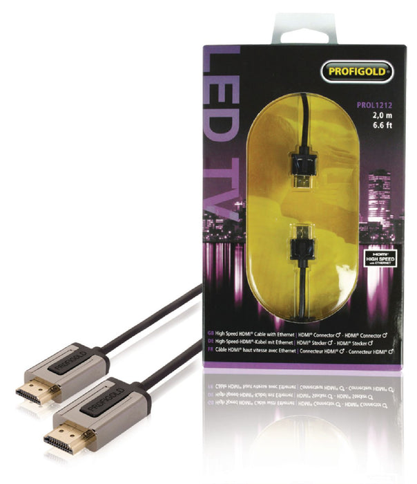 Nedis High Speed HDMI Cable with Ethernet HDMI Connector - HDMI Connector 2.00 m Black