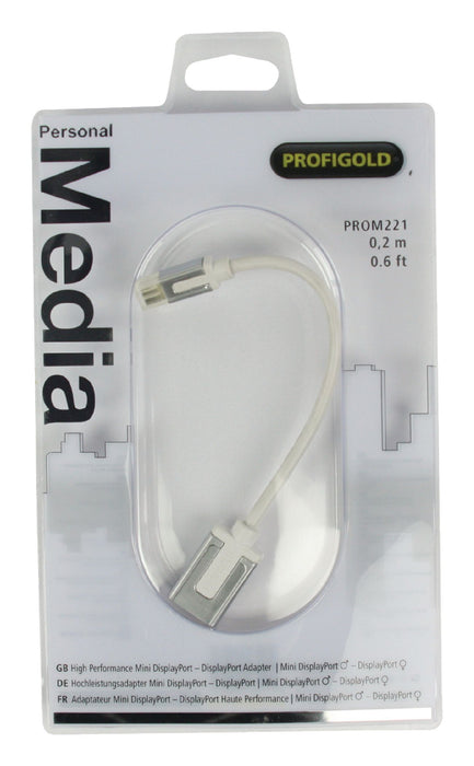 Nedis Mini DisplayPort Cable Mini DisplayPort Male - DisplayPort Female 0.20 m White