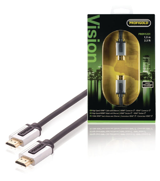 Nedis High Speed HDMI Cable with Ethernet HDMI Connector - HDMI Connector 1.00 m Black