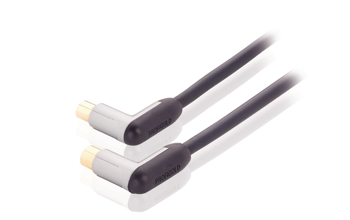 Nedis Coax Cable 120 dB Angled Coax Male - Coax Female 5.00 m Black