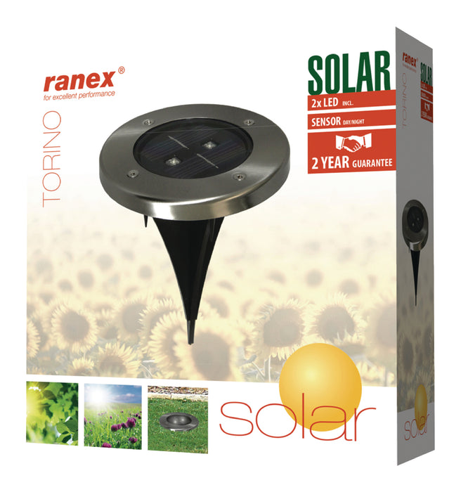 Ranex Solar Ground Spot 2 LED Round