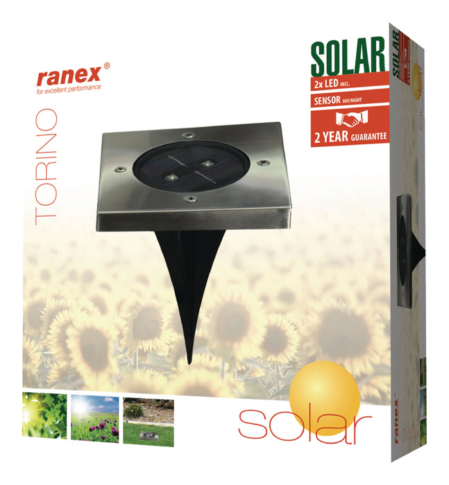 Ranex Solar Ground Spot 2 LED Square