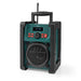 Nedis DAB+ Radio - Jobsite Radio, DAB+ / FM, 2.2", Carrying handle - Black / Green