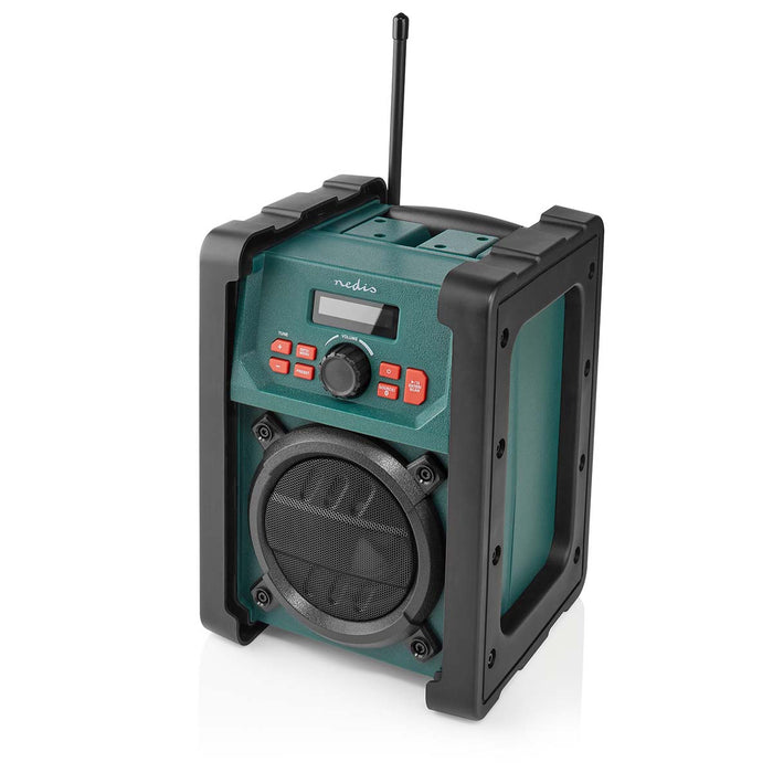 Nedis DAB+ Radio - Jobsite Radio, DAB+ / FM, 2.2", Carrying handle - Black / Green