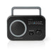 Nedis FM Radio - Portable Design, AM / FM, Battery Powered / Mains Powered, Carrying handle - Black / Grey