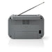 Nedis FM Radio - Portable Design, AM / FM, Battery Powered / Mains Powered, Carrying handle - Black / Grey