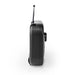 Nedis FM Radio - Portable Design, AM / FM, Battery Powered / Mains Powered, Carrying handle - Black / Grey