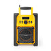 Nedis FM Radio - Jobsite Radio, FM, Battery Powered / Mains Powered, Carrying handle - Black / Yellow