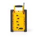 Nedis FM Radio - Jobsite Radio, FM, Battery Powered / Mains Powered, Carrying handle - Black / Yellow