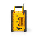 Nedis FM Radio - Jobsite Radio, FM, Battery Powered / Mains Powered, Carrying handle - Black / Yellow