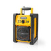 Nedis FM Radio - Jobsite Radio, FM, Battery Powered / Mains Powered, Carrying handle - Black / Yellow