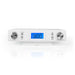 Nedis Kitchen Radio - Cabinet Design, FM, Mains Powered, Black Blue Screen - Silver / White