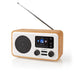 Nedis Internet Radio - Table Design, Bluetooth® / Wi-Fi, DAB+ / FM / Internet, Sleep timer - Brown / White