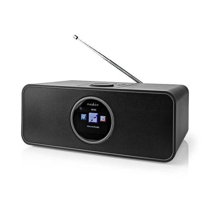 Nedis Internet Radio - Table Design, Bluetooth® / Wi-Fi, FM / Internet, Sleep timer - Black