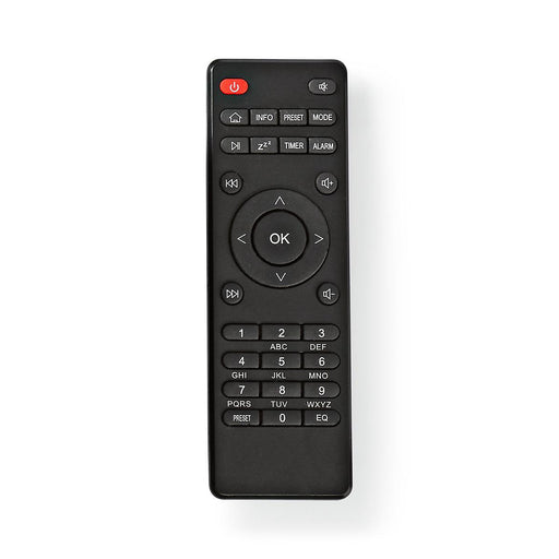 Nedis Replacement Remote Control - Suitable for: RDIN3000BK / RDIN4000BK / RDIN5000BK / RDIN5005BK, Fixed, 1 Device, Infrared - Black