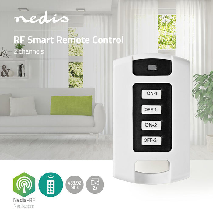 Nedis RF Smart Remote Control - 2 Channels - Programmable buttons, 