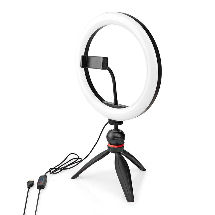 Nedis Light Stand - Ring light 10 inch, 120 LED&#039;s, Tripod, 20 cm - Black