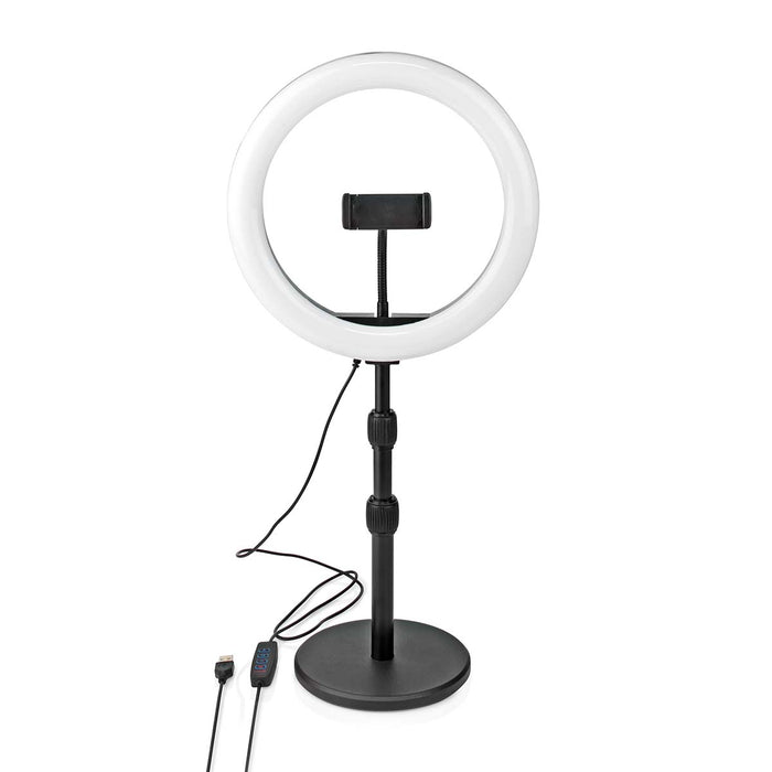 Nedis Light Stand - Ring light 10 inch, 120 LED&#039;s, Base Plate, 40.5 cm - Black