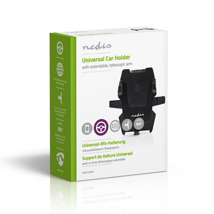 Nedis Smartphone Car Mount - Universal, Minimal screen size phone: 4", Maximum screen size: 6.4", Maximum screen size: 6.4" - Interactive