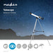 Nedis Telescope - Aperture: 50 mm, Focal length: 600 mm, Finderscope: 5 x 24, Tripod - Black / White