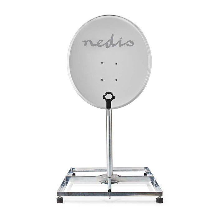 Nedis Satellite Balcony Stand - Mast length: 0.75 m, Maximum dish size: 90.0 cm, Bottom plate size: 4 x 30 x 30 cm, Steel - Silver