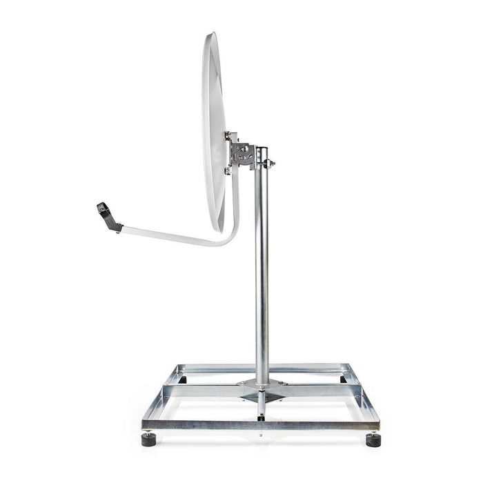 Nedis Satellite Balcony Stand - Mast length: 0.75 m, Maximum dish size: 90.0 cm, Bottom plate size: 4 x 30 x 30 cm, Steel - Silver