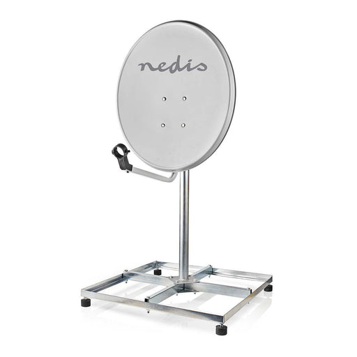 Nedis Satellite Balcony Stand - Mast length: 0.75 m, Maximum dish size: 90.0 cm, Bottom plate size: 4 x 30 x 30 cm, Steel - Silver