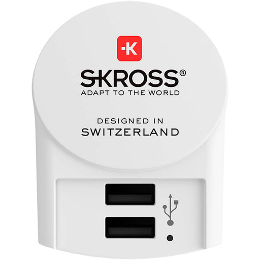 Skross Travel Adapter Europe USB Unearthed