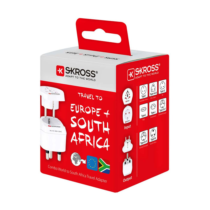 Skross SKross - Travel Adapter - Combo - World-to-South Africa Earthed, 