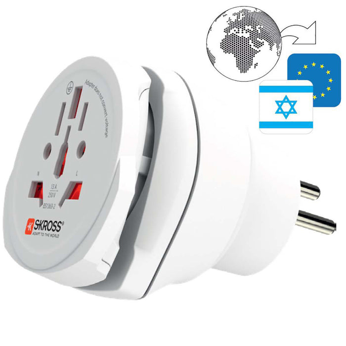 Skross Travel Adapter Combo - World-to-Israel Earthed