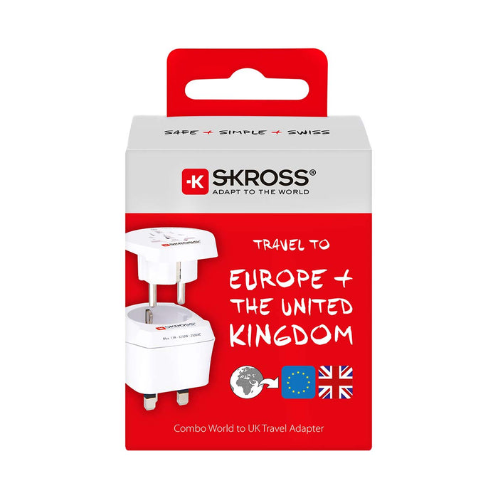 Skross SKross - Travel Adapter - Combo - World-to-UK Earthed, 