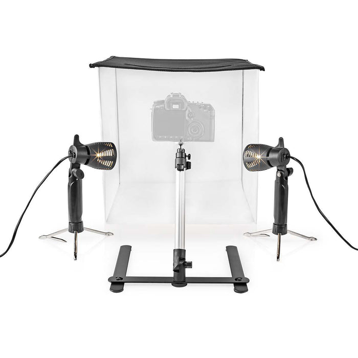 Nedis Portable Photo Studio Kit - 400 lm, Foldable, Backgrounds included, Travel bag included - Black