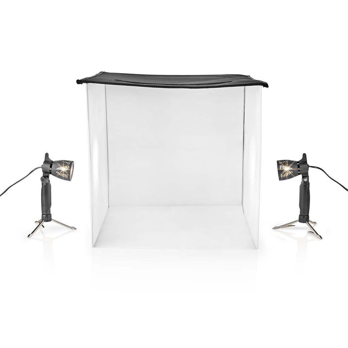 Nedis Portable Photo Studio Kit - 400 lm, Foldable, Backgrounds included, Travel bag included - Black