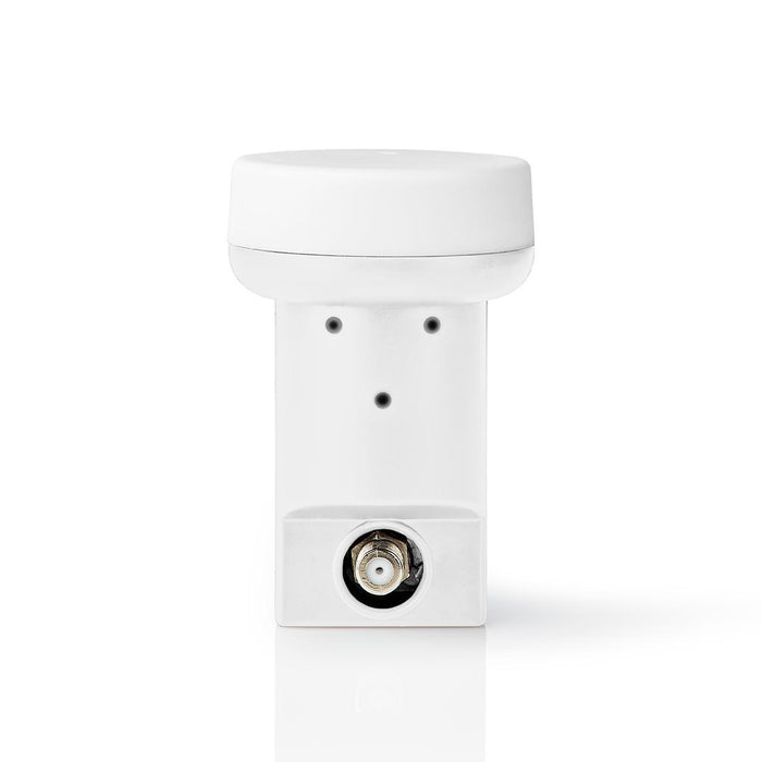 Nedis LNB - Single, Output connection: 1x F-Connector, Noise figure range: 0.90 dB, Conversion gain: 53 - 65 dB - White