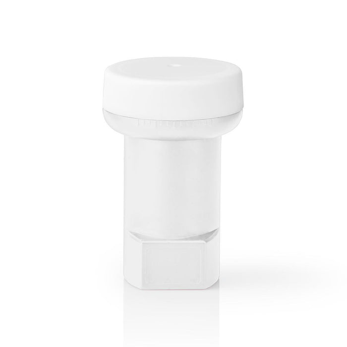 Nedis LNB - Single, Output connection: 1x F-Connector, Noise figure range: 0.90 dB, Conversion gain: 53 - 65 dB - White