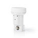 Nedis LNB - Single, Output connection: 1x F-Connector, Noise figure range: 0.90 dB, Conversion gain: 53 - 65 dB - White