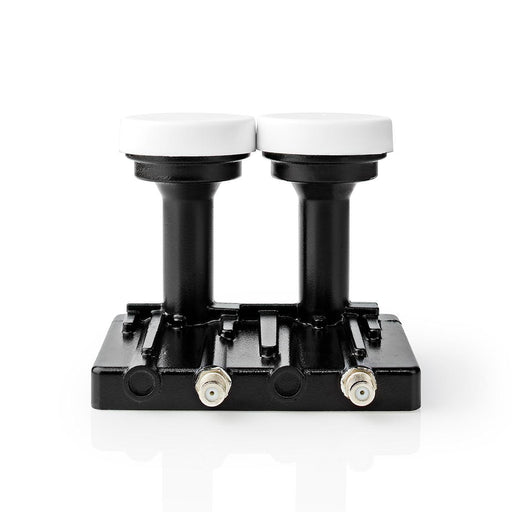 Nedis LNB - Twin Monoblock 4.3°, Output connection: 2x F-Connector, Noise figure range: 0.85 dB, Black - Suitable for: Astra1+ / Astra3