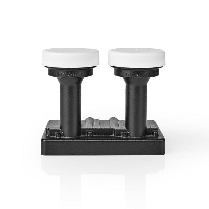 Nedis LNB - Twin Monoblock 6.0°, Output connection: 2x F-Connector, Noise figure range: 0.85 dB, Black - Suitable for: Astra+ / Hotbird