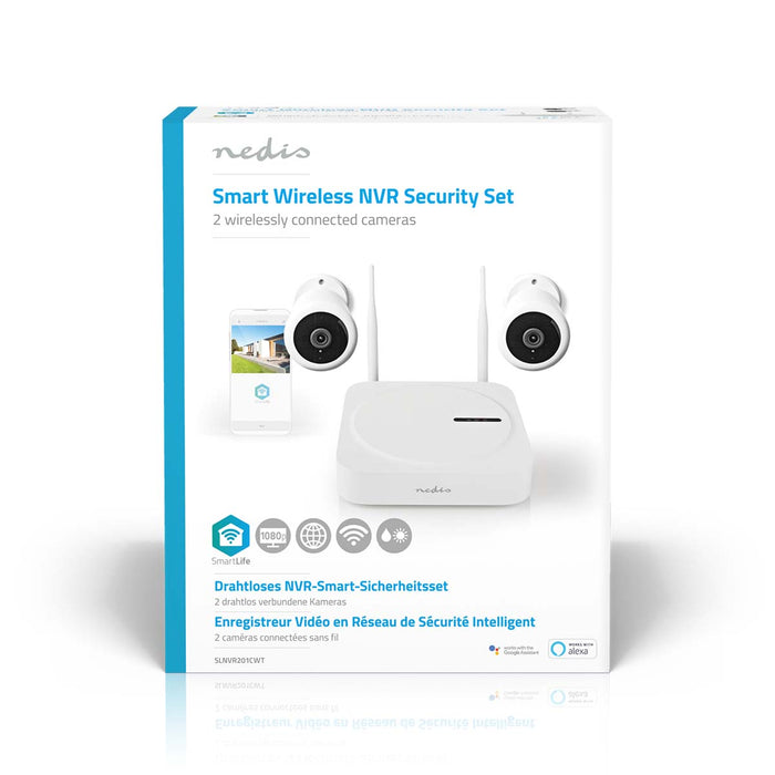 Nedis SmartLife Wireless Camera System - 2x Camera, Full HD 1080p, IP65, Night vision - White