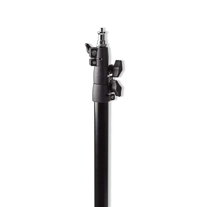 Nedis Photo Studio Light Stand - Maximum load capacity: 4.0 kg, Maximum working height: 260 cm, 3 Segments, Aluminium - Black