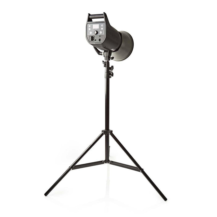 Nedis Photo Studio Light Stand - Maximum load capacity: 4.0 kg, Maximum working height: 260 cm, 3 Segments, Aluminium - Black