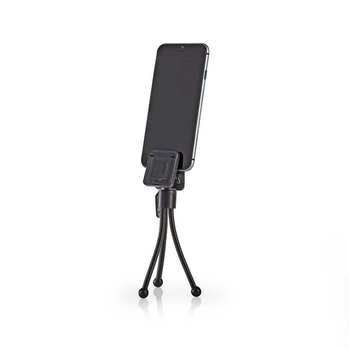 Nedis Smartphone Mini Tripod - Maximum height: 15.8 cm - Foldable - Screw thread size: 1/4", 