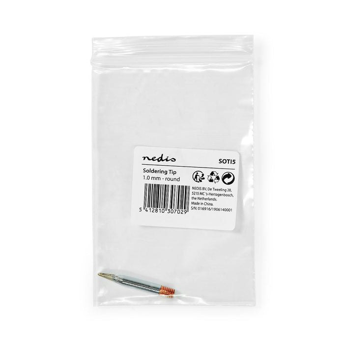 Nedis Soldering Tip - 1.0 mm, Round, Suitable for: SOIR30TP, Suitable for: SOIR30TP - Silver