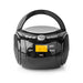 Nedis CD Player Boombox - Battery Powered / Mains Powered, Stereo, 9 W, Carrying handle - Black