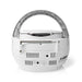 Nedis CD Player Boombox - Battery Powered / Mains Powered, Stereo, 9 W, Carrying handle - White