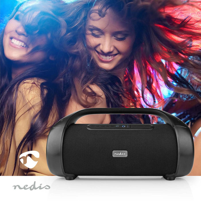 Nedis Bluetooth® Party Boombox - 9.5 hrs, 2.1, 120 W, Party lights - Black