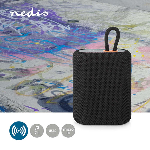 Nedis Bluetooth® Speaker - Battery play time: 7 hrs, Handheld Design, 7 W, Linkable - Black