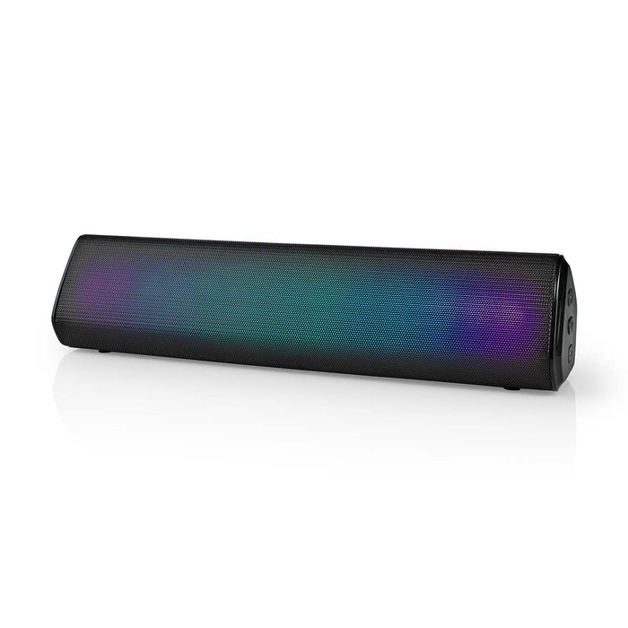 Nedis Bluetooth® Speaker - Battery play time: 6 hrs, Table Design, 18 W, Linkable - Black